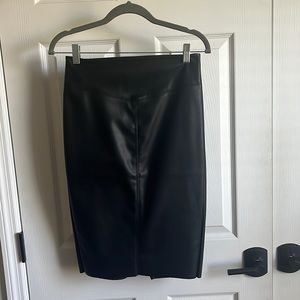 Leather pencil skirt